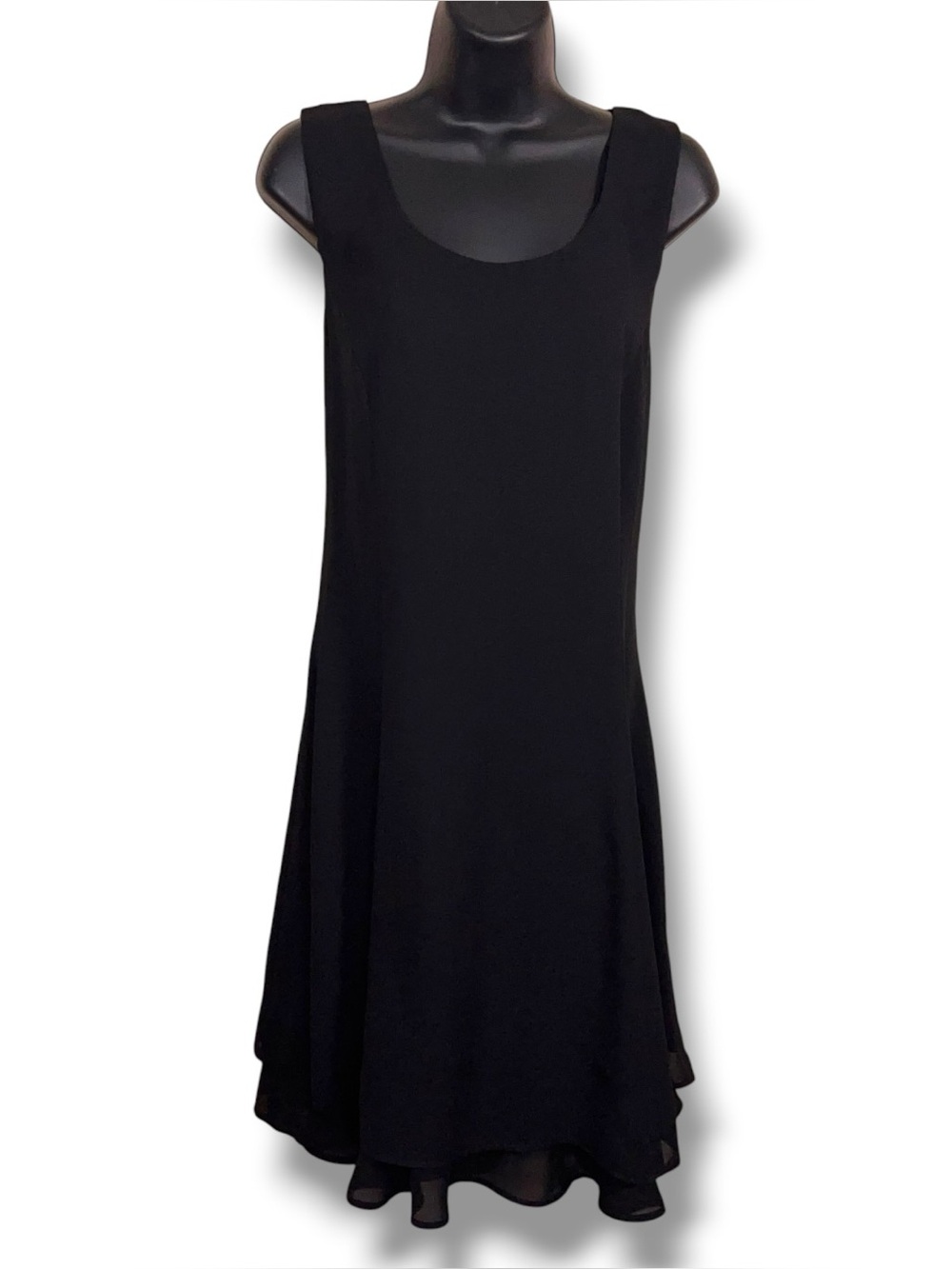 Vintage Size 14 Molly Malloy Black Sleeveless Dress Event Prom Evening Aline